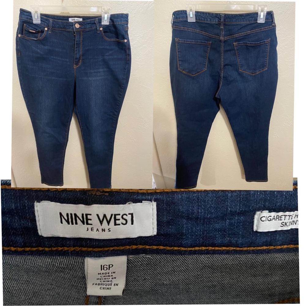 Nine east cigarette high rise skinny jeans size 16P.  In excellent condition.